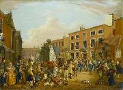 unknow artist Oil on canvas painting depicting the ancient custom of rushbearing on Long Millgate in Manchester in 1821 France oil painting artist